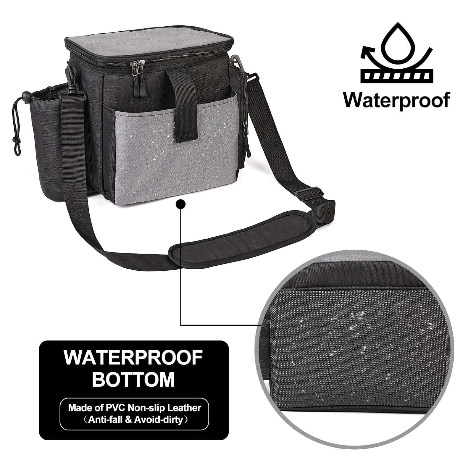  Bolsa de golf de disco, bolsa de arranque de golf de disco con divisores acolchados extraíbles, ligero y resistente al agua se adapta a hasta más de 13 discos, ideal para principiantes de deportes de golf de disco.