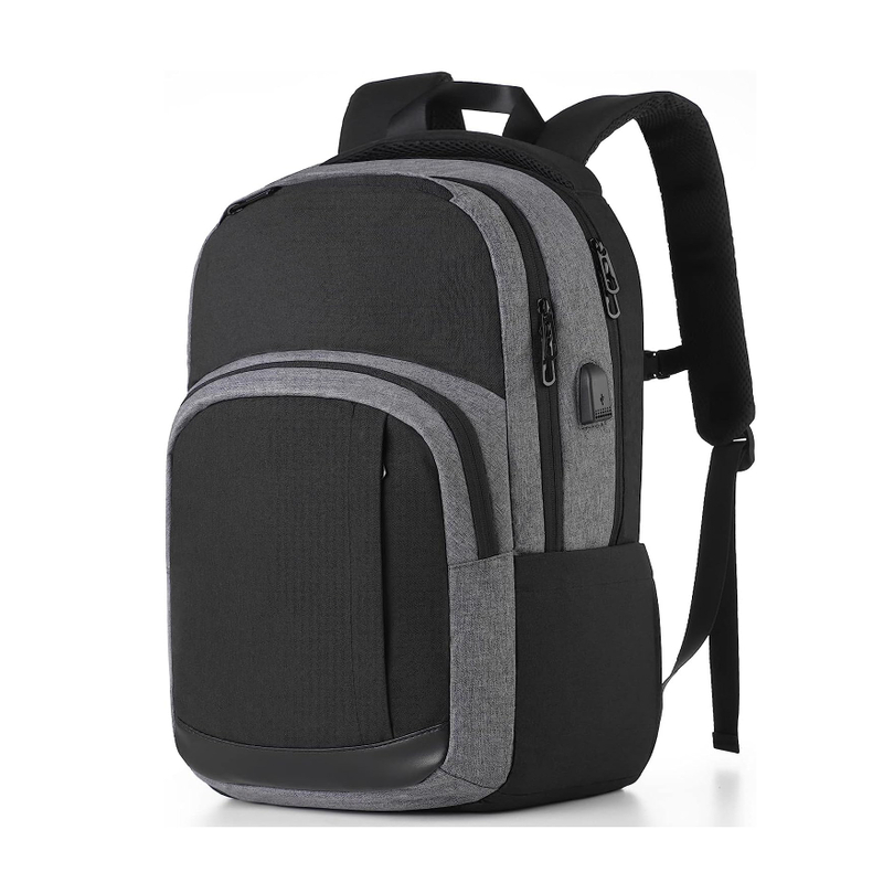 Mochila de la escuela mochila, mochila para computadora portátil Viajes con puerto de carga USB para hombres para hombres anti -robo de agua resistente a la mochila para la mochila de 15.6 pulgadas