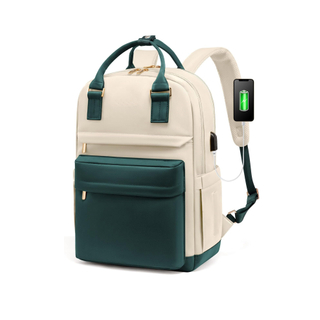 Mochila para computadora portátil para mujeres bolsas para computadora portátil de 15.6 pulgadas con puerto de carga USB, mochila resistente al agua de moda, maestra, enfermería, bolsas de viaje con estilo vintage para la universidad