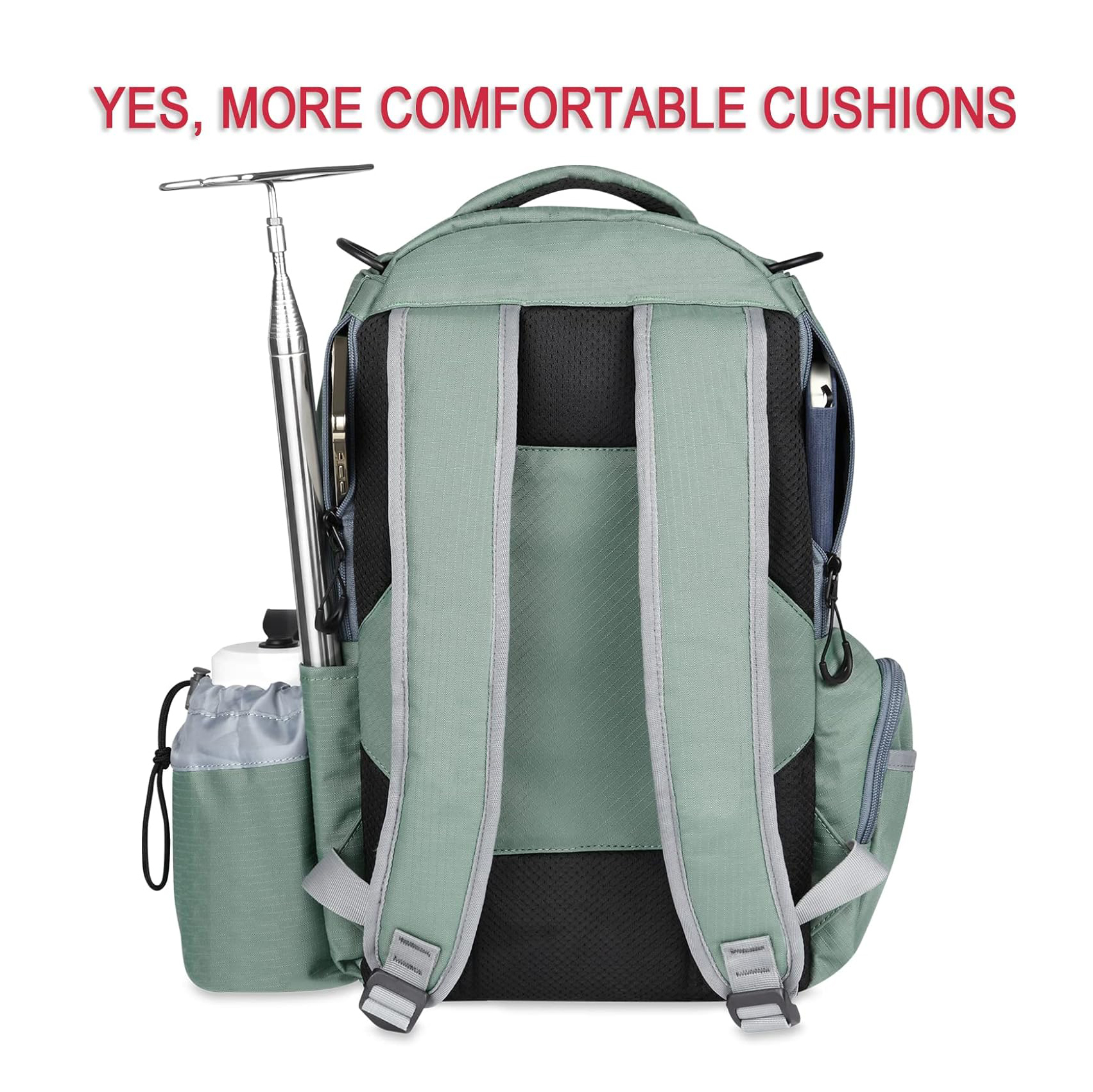 Bolsa de golf de disco, mochila de golf de disco duradera, bolsa de golf de disco liviana con dos soportes de paredes laterales y divisores Diseño Bolsa de golf de disco introductoria para principiantes y rondas de golf de discos casuales