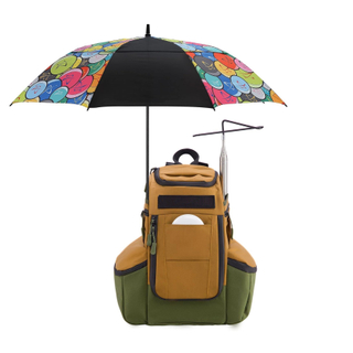 DISC APEX DISC MARCHPACK | Mochila de golf de disco | Almacene hasta 20+ discos | Bolsillo de refrigerador aislado | Bolsas de golf de disco con manga paraguas | Bolsas de seguridad para billeteras o teclas Material de nylon Cordura