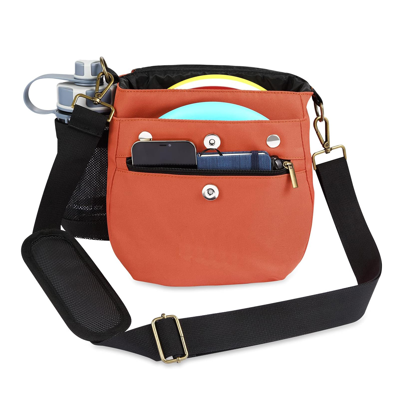 DISC APEX DISC MARCHPACK | Mochila de golf de disco | Almacene hasta 8+ discos | Bolsillo de refrigerador aislado | Bolsas de golf de disco con manga paraguas | Bolsas de seguridad para billeteras o teclas Material de nylon Cordura