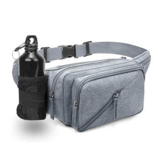 Pack Fanny Pack Impermeable Bag Pack Men Mujeres Bum Bum Bum con soporte de botella de agua Correa ajustable Adecuado para el entrenamiento al aire libre Traking Cycling Bolsa Bolsa