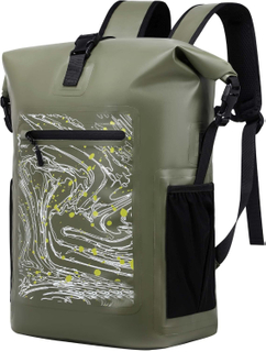 Mochila seca Bolsa impermeable de 30 litros de 30 litros flotantes secos con bolsillo acolchado interno para kayak, paseos en bote, surf, pesca, rafting, natación, senderismo