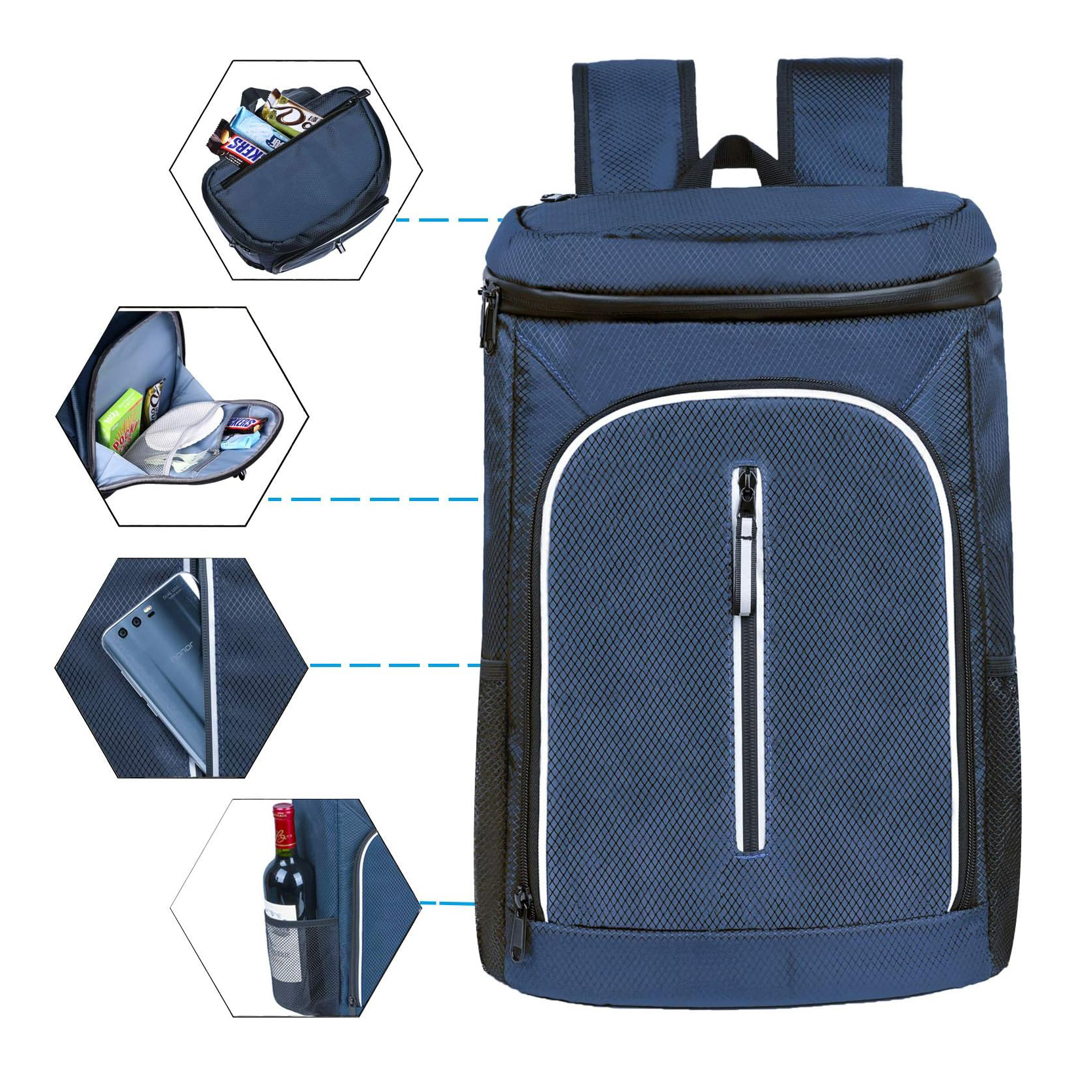  Mochila portátil bolsa de picnic de picnic refrigerador mochila bolsas refrigerador bolsas de refrigerador