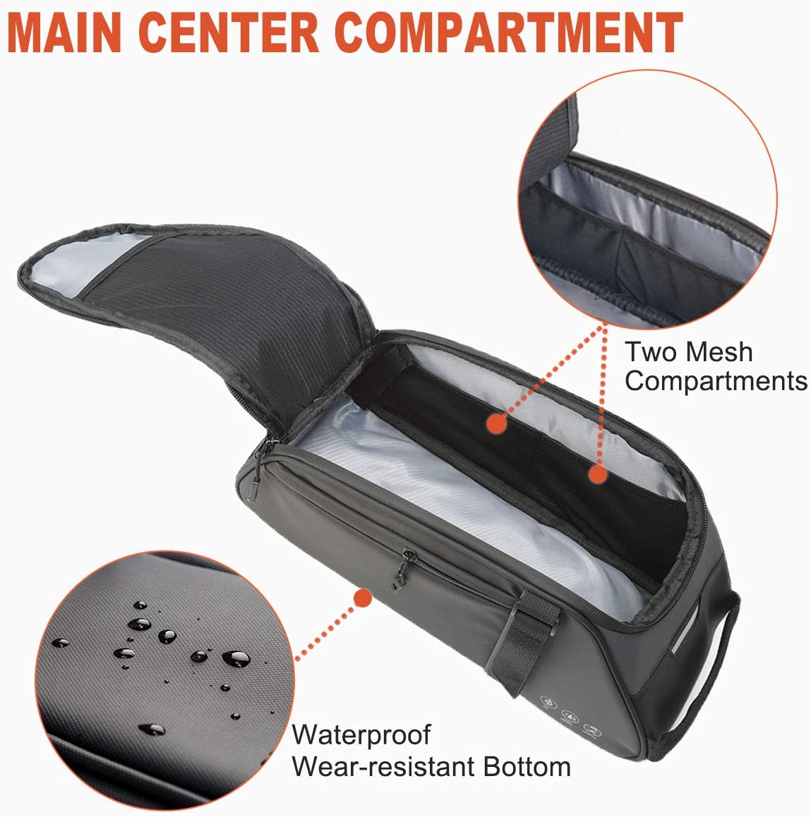 Bolsa de transporte de bicicleta de viaje de bicicleta de ciclismo impermeable al aire libre de alta calidad Bolsa de bicicleta de manillar de bicicleta