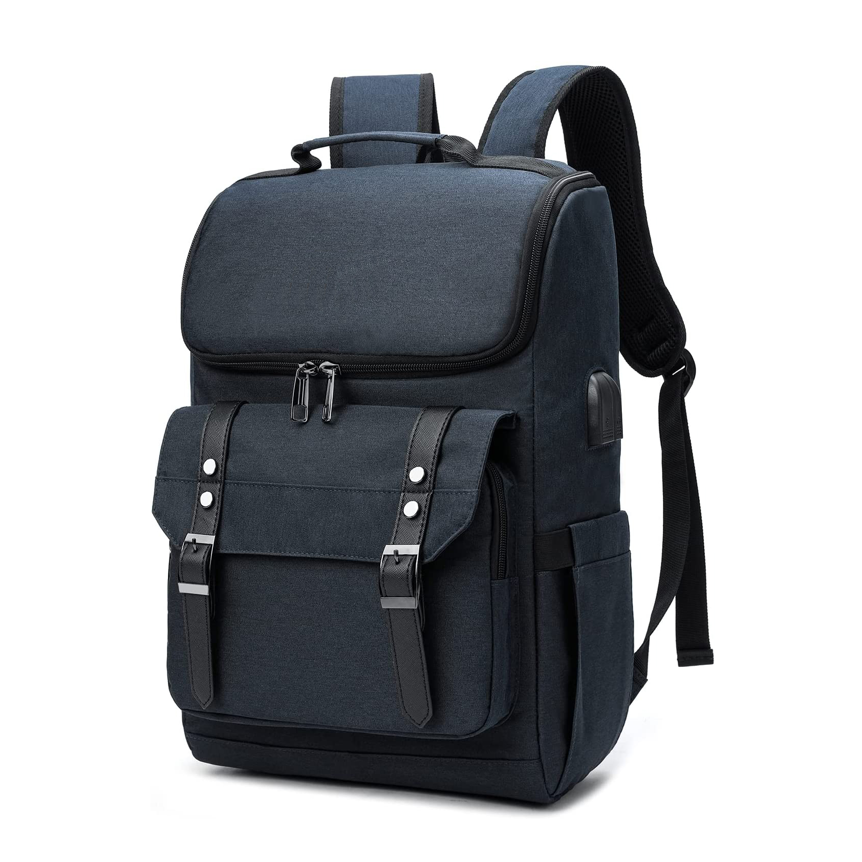 Mochila universitaria Mochila para la computadora portátil Travel Travel Daypack para hombres Mujeres con carga USB