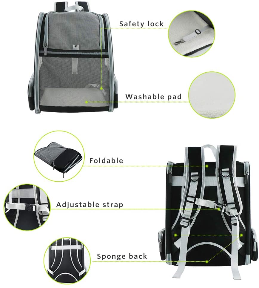 2021 New Premium Pet Outdoor Travel Bag Tote Bolsa organizadora para mascotas para perros y gatos