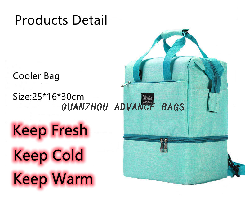 El bolso portátil avanzado para el OEM acepta el logotipo modificado para requisitos particulares Bolso del refrigerador de la comida con aislamiento del almuerzo térmico barato Bolso al aire libre del refrigerador