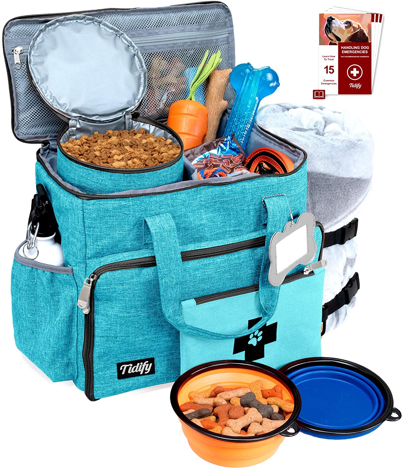 Bolsa de viaje liviana para exteriores de alta calidad para mascotas, bolsa organizadora de mascotas para perros y gatos