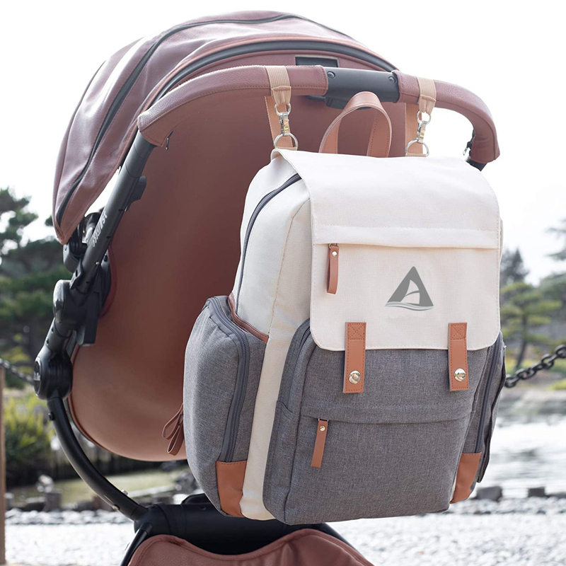 Mochila promocional de gran capacidad impermeable para pañales para mamá, mochila de viaje para bebé, mochila para pañales