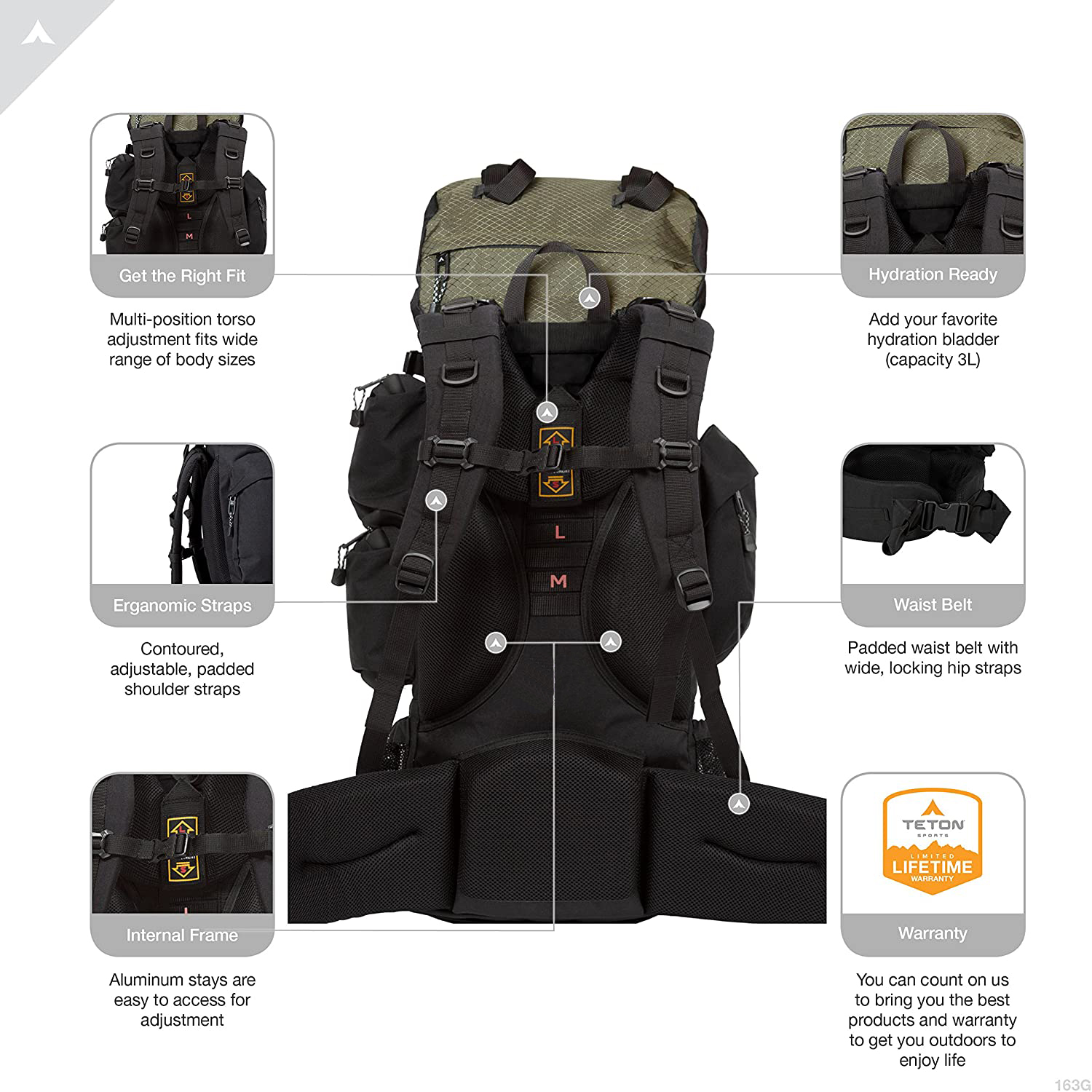  Fábrica de alta calidad Montaña Ligero Venta al por mayor Mochila ultraligera Camping Deportes al aire libre Bolsa Senderismo Viajes Escalada Mochilas