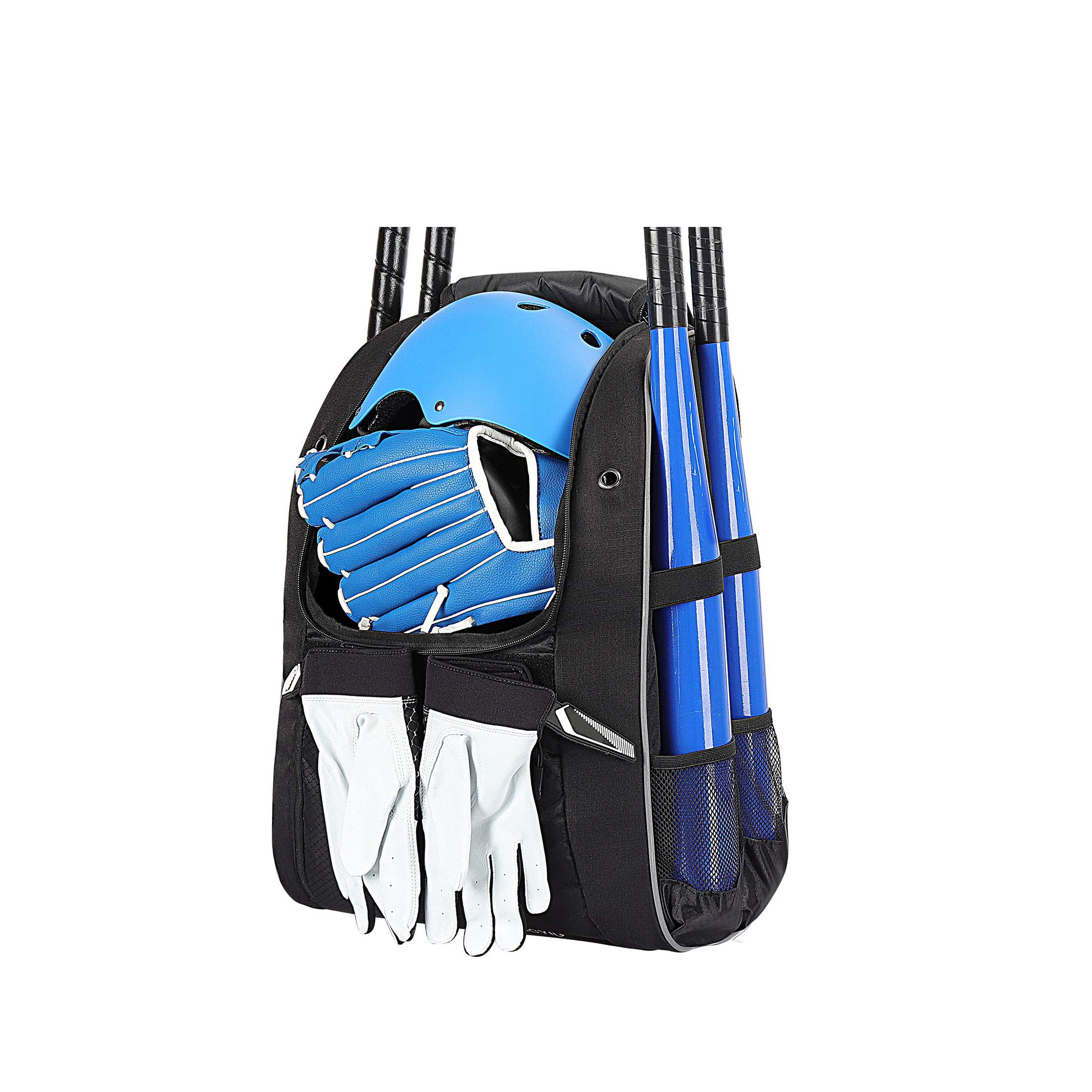 Mochila de béisbol de gimnasio para hombres bolsas de fútbol con ballcompartment y compartimento de zapatos para béisbol, fútbol, ​​entrenamiento de voleibol