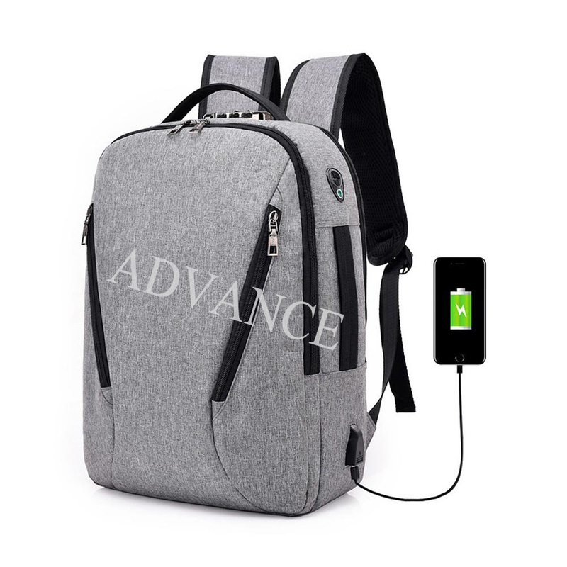 Business USB Charginig Mochila para viajes de negocios y ocio al aire libre Mochila para computadora portátil Mochila impermeable para la universidad