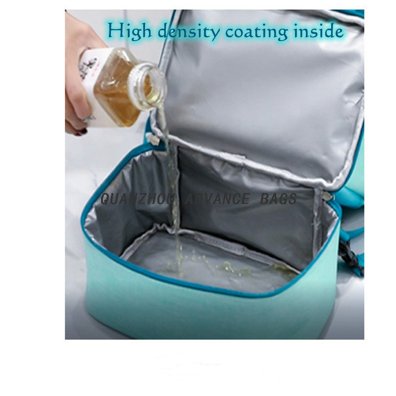 El OEM acepta el bolso portátil avanzado modificado para requisitos particulares del logotipo para el bolso más fresco al aire libre del refrigerador de la comida aislado del almuerzo térmico barato