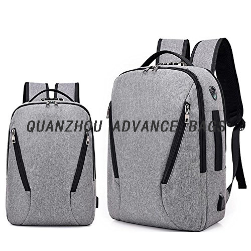 Business USB Charginig Mochila para viajes de negocios y ocio al aire libre Mochila para computadora portátil Mochila impermeable para la universidad