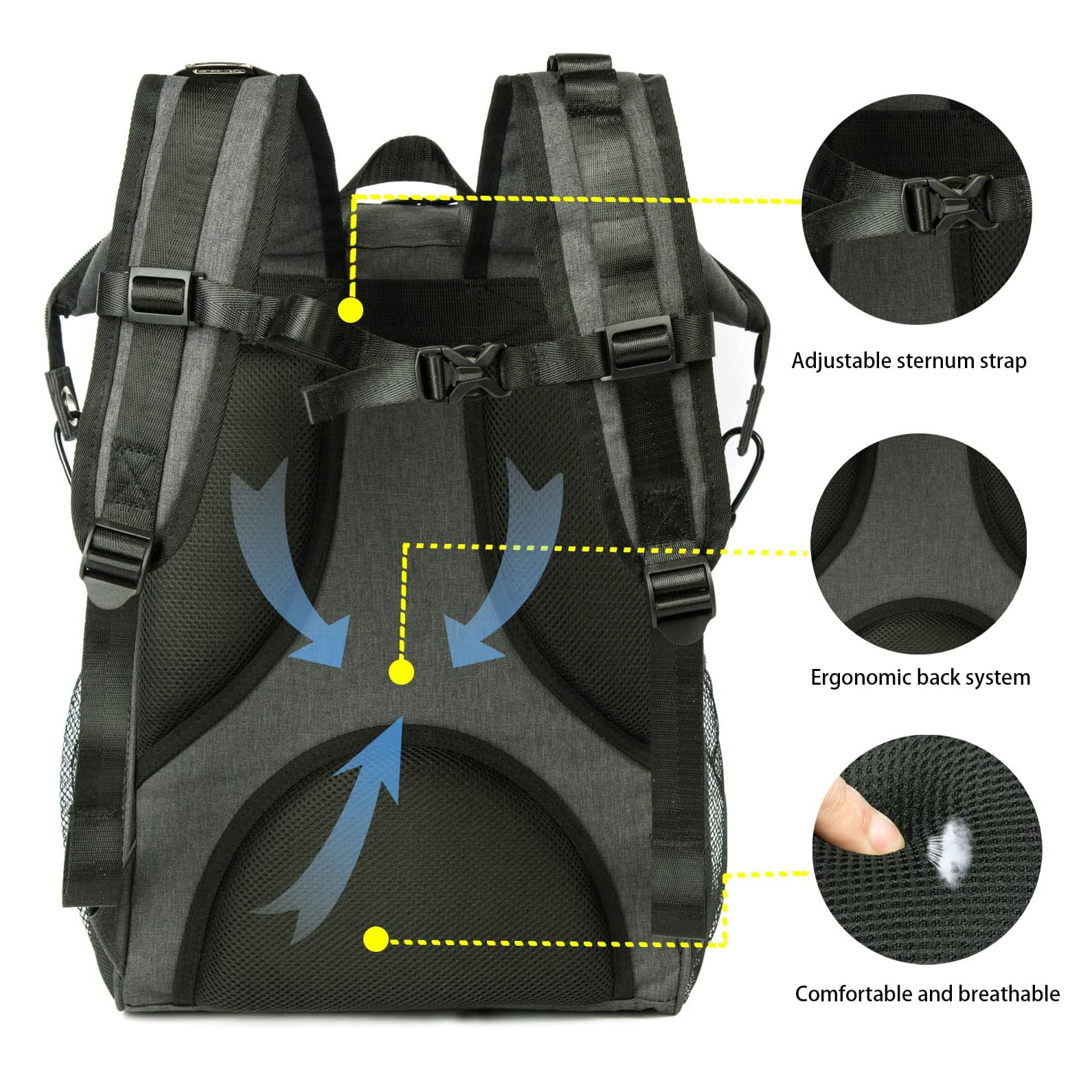 Mochila universitaria de la escuela de negocios de la escuela de negocios Daypack mochila mochila grande de viajes mochila en la mochila, senderismo