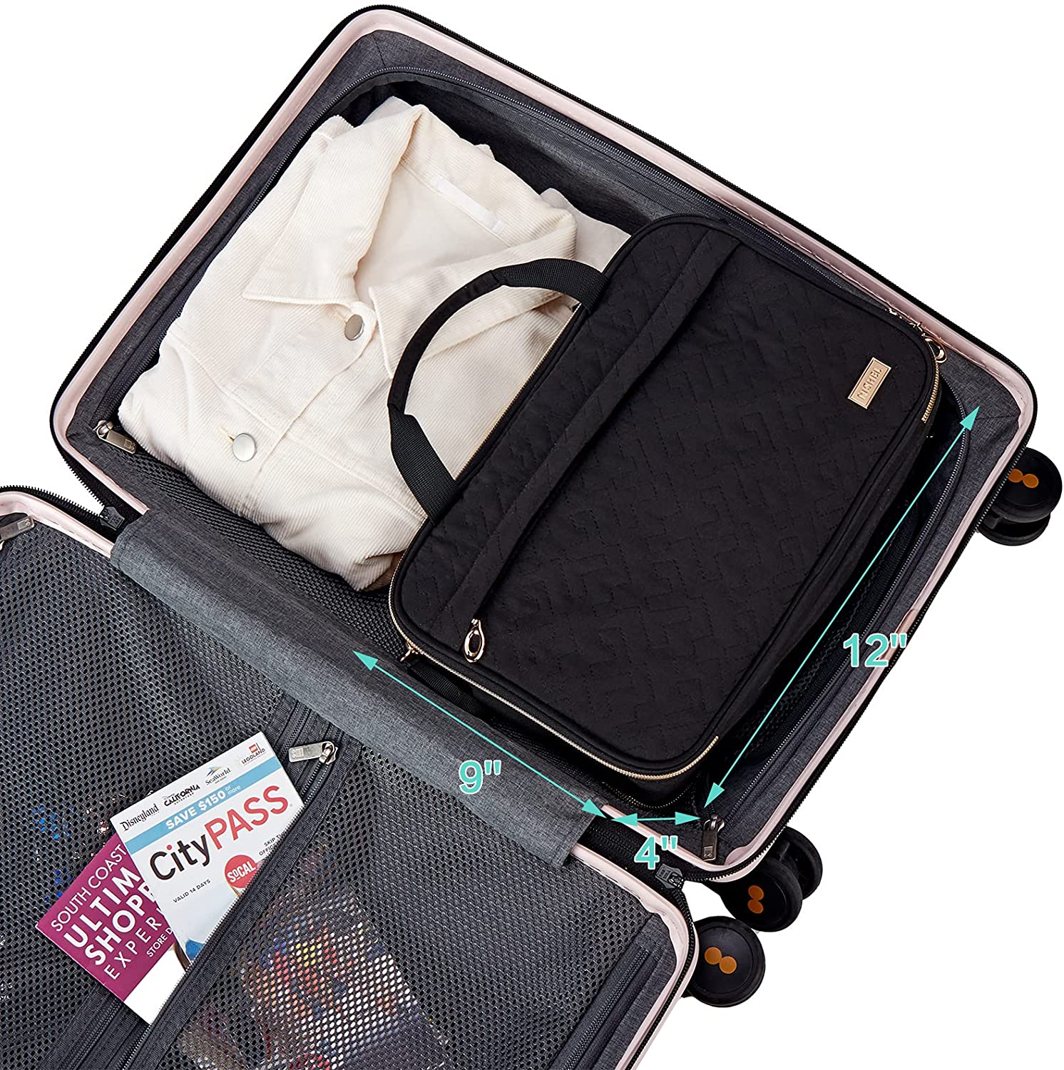 Bolsa Cosmatic resistente al agua para maquillaje, bolsa de cosméticos, organizador de artículos de tocador de viaje, bolsa plegable