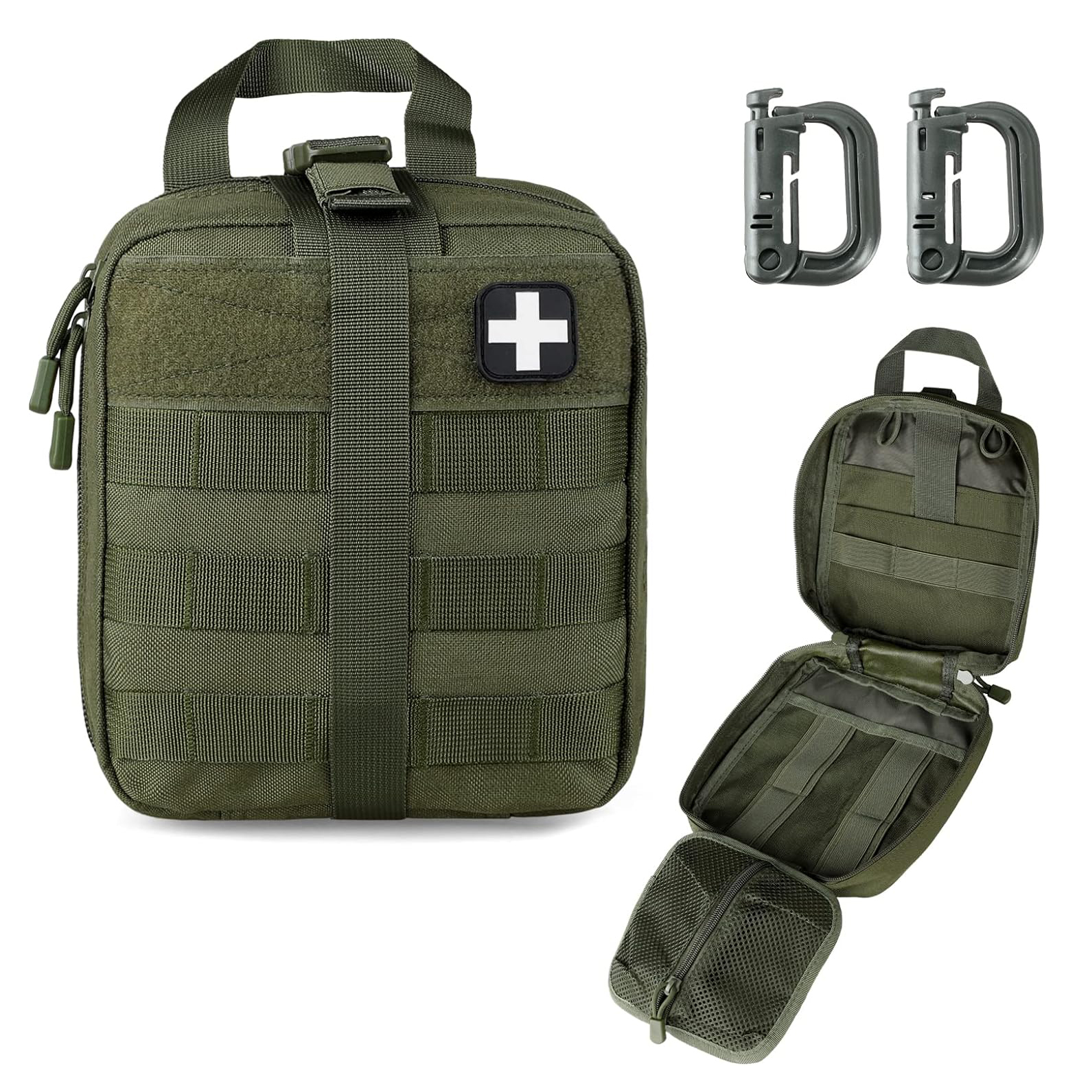 Bolsa de primeros auxilios tácticos, bolsas de EMT RIP-Avance Military Ifak Medical Bag Medical Emergency Survival Kit Diseño de liberación rápida incluye parche de cruz roja