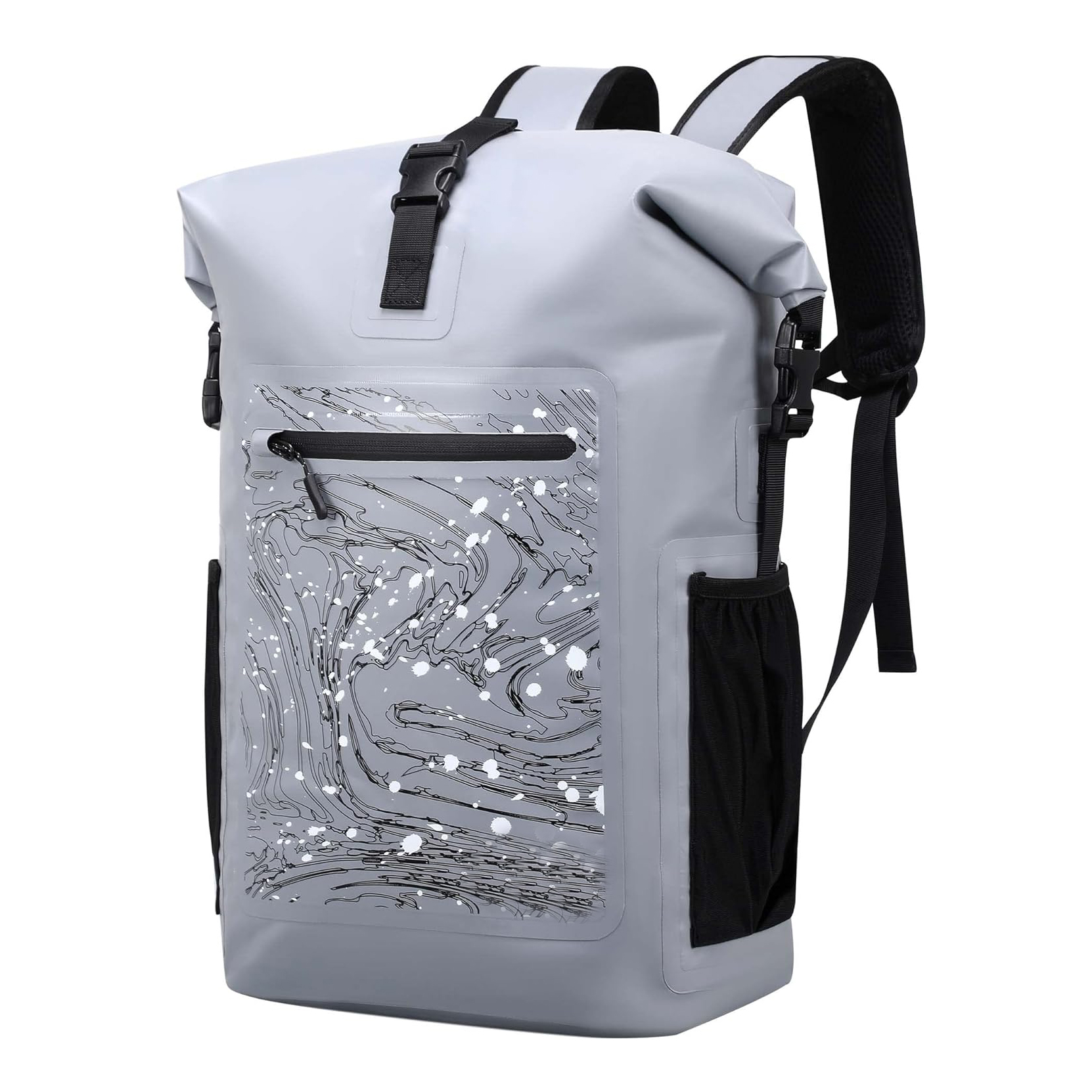 Mochila seca Bolsa impermeable de 30 litros de 30 litros flotantes secos con bolsillo acolchado interno para kayak, paseos en bote, surf, pesca, rafting, natación, senderismo