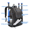 Mochila de béisbol de gimnasio para hombres bolsas de fútbol con ballcompartment y compartimento de zapatos para béisbol, fútbol, ​​entrenamiento de voleibol