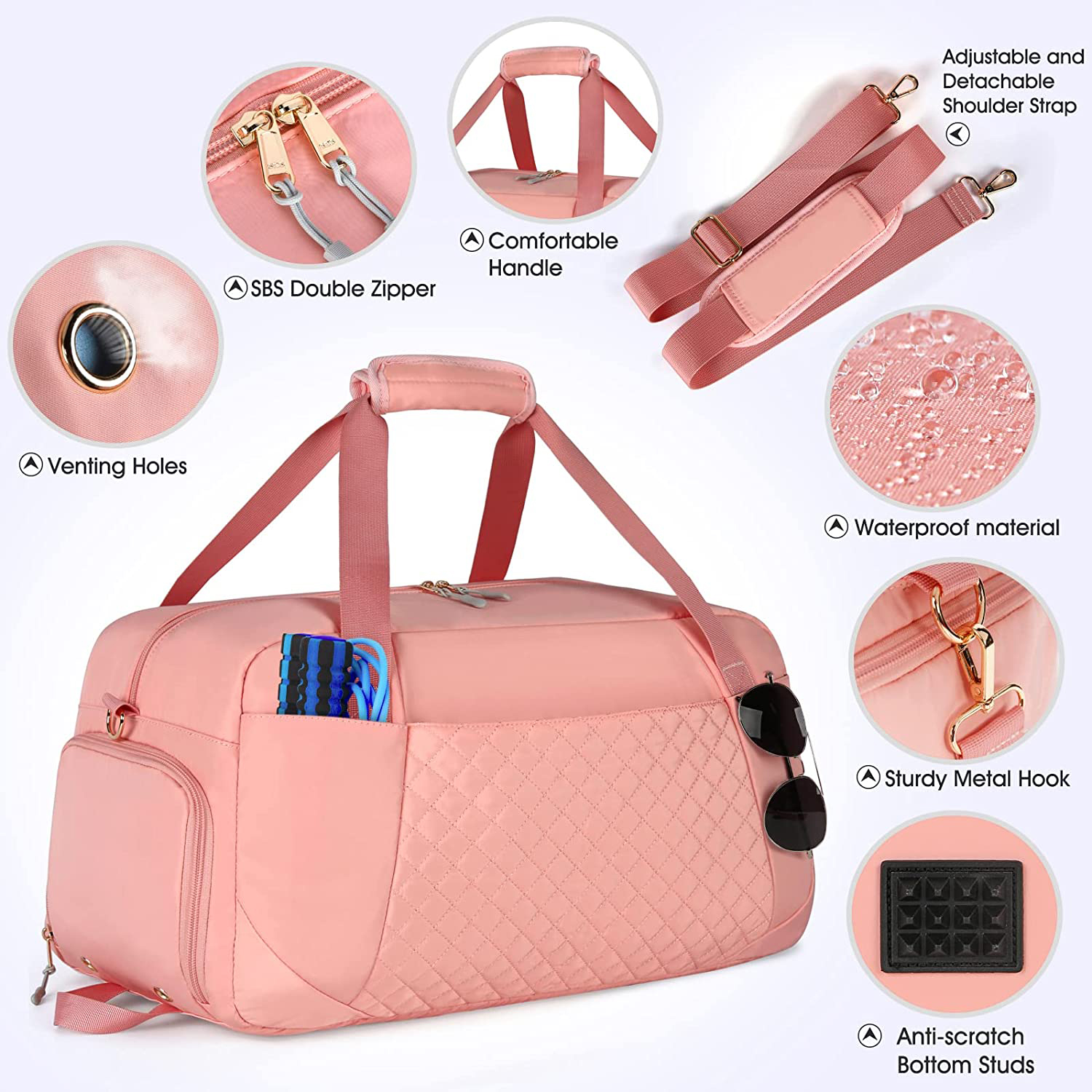 Bolsa de viaje Bolsa de gimnasia Bolsa de deportes Bolsas de viaje Bolsas de lona duradera Bolso de bolsas de entrenamiento de ejercicios