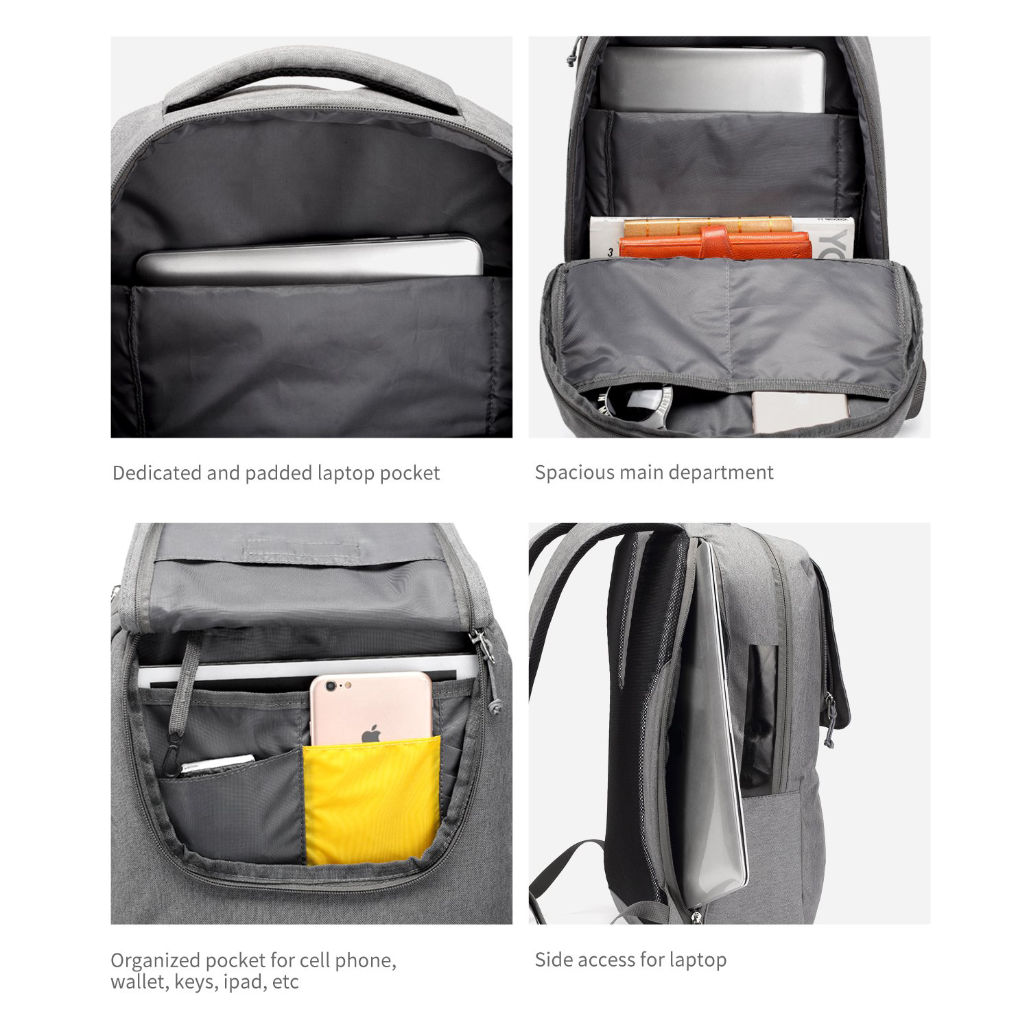 Mochila para viajes y ocio al aire libre de negocios de gran capacidad Mochila para computadora portátil Mochila impermeable para la universidad