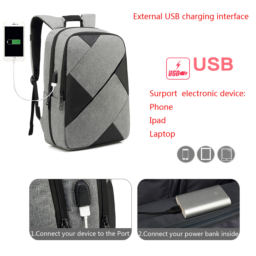 Mochila de viaje y ocio de negocios al aire libre de 15,6 pulgadas Mochila para portátil Maletín para portátil Mochila universitaria Mochila impermeable