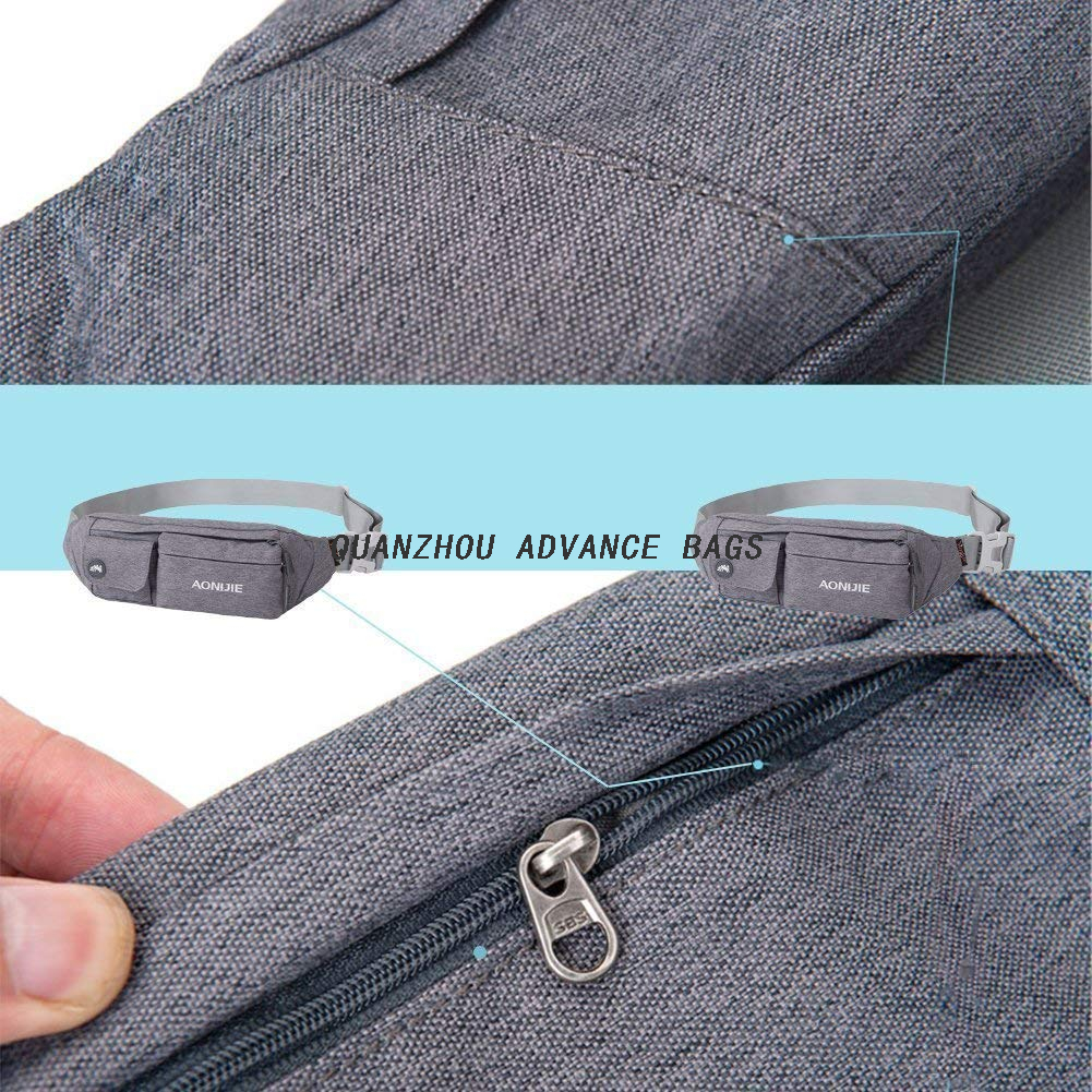 Promoción al por mayor Moda impermeable Deporte al aire libre Correr Riñonera Logotipo personalizado Sencillo Hombres Mujeres Riñonera informal Riñonera