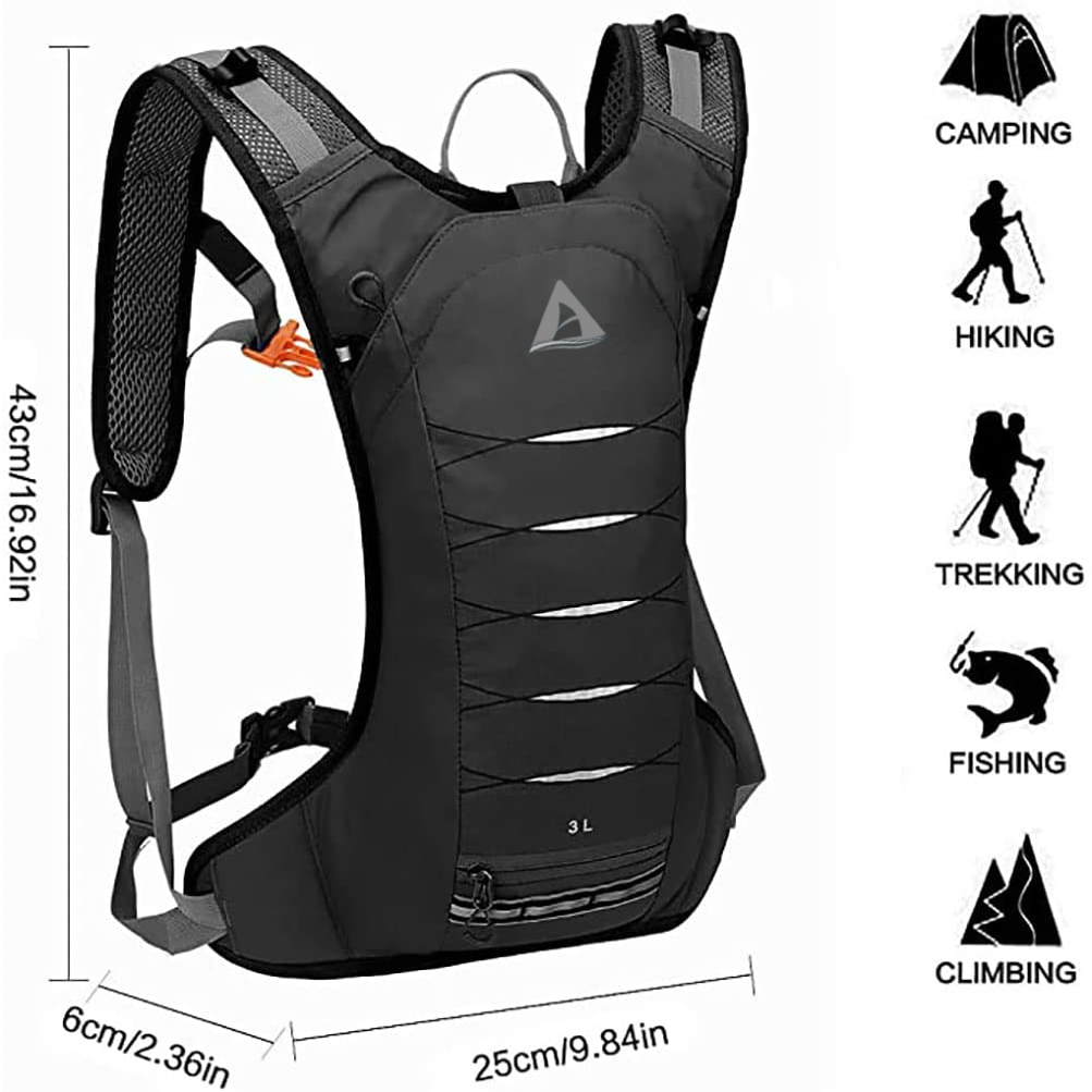 2021 Bolsa para montar en bicicleta al aire libre Senderismo Deporte Hombres Ciclismo Paquete para correr Mochila de hidratación resistente Mochila de hidratación Bolsa