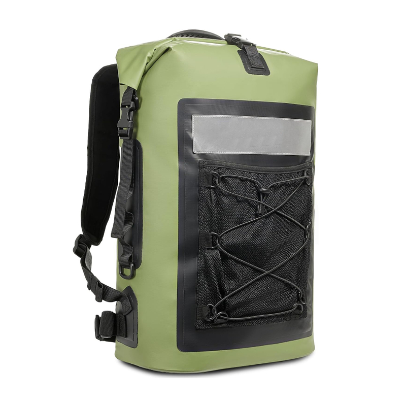 2024 suministro una mochila impermeable de bolsa seca para hombres y mujeres, 25L, mediano/grande, enrollable, para navegar, kayak, buceo, caminata, motocicleta +bolsillos flotantes, livianos y de botella de agua