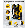 Mochila seca Bolsa impermeable de 30 litros de 30 litros flotantes secos con bolsillo acolchado interno para kayak, paseos en bote, surf, pesca, rafting, natación, senderismo