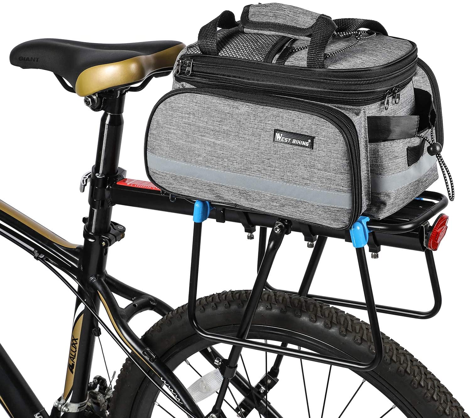Bolsa de transporte para bicicleta de viaje impermeable profesional impermeable bicicleta de montaña bicicleta de carretera doble alforja bolsa trasera portabicicletas bolsa de viaje para marco