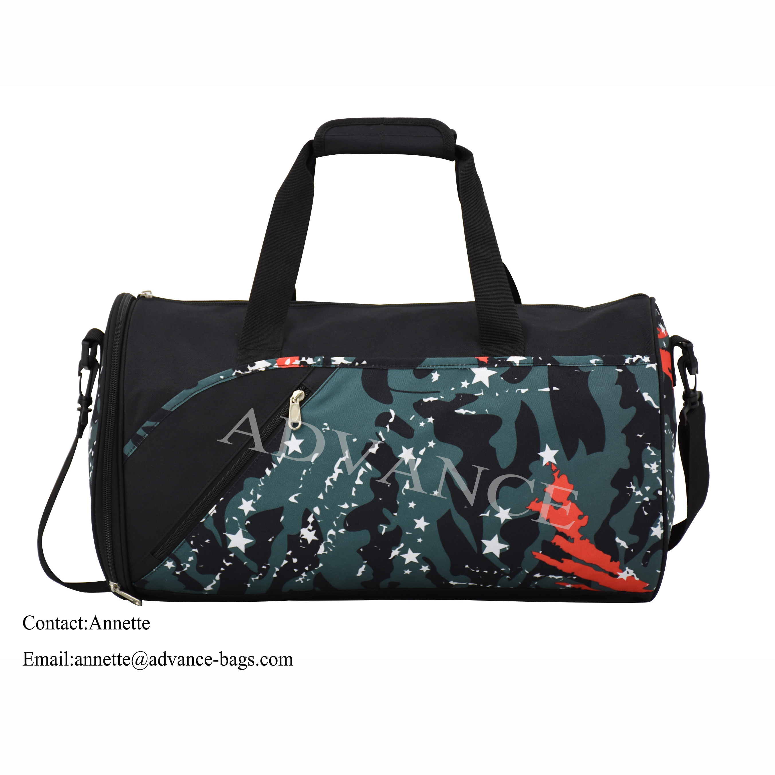 2021 Advance Custom Equipaje Bolsas de viaje Bolsa de lona con compartimento al aire libre para deportes de gimnasio de alta capacidad con compartimento para zapatos