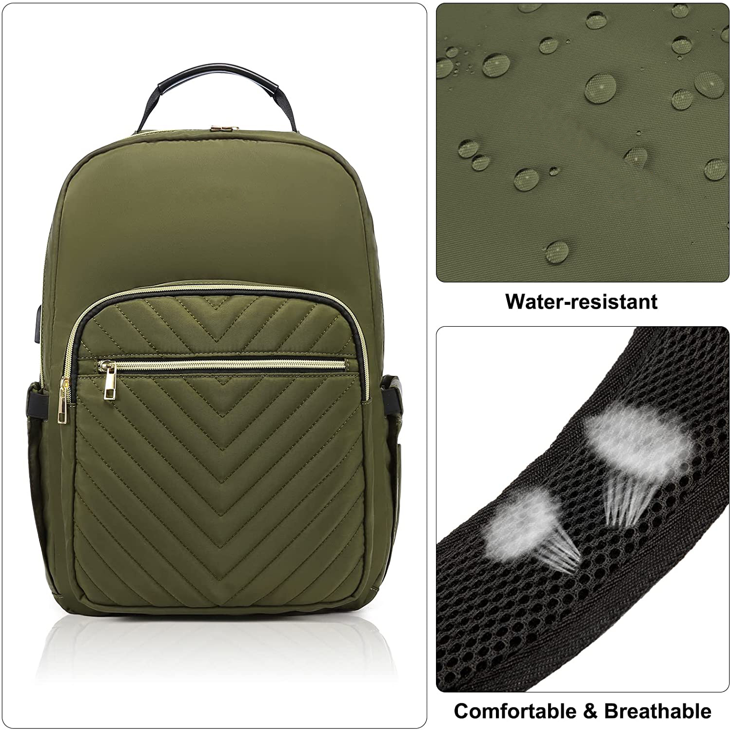 Mochila de mochila de mochila de la universidad de viaje de la computadora portátil mochila para la computadora portátil mochila para mujeres, cargadas de bolsas de la computadora portátil de 15.6 pulgadas, bolso de mochila de viaje impermeable, mochila de lyes estilas, computadora de trabajo