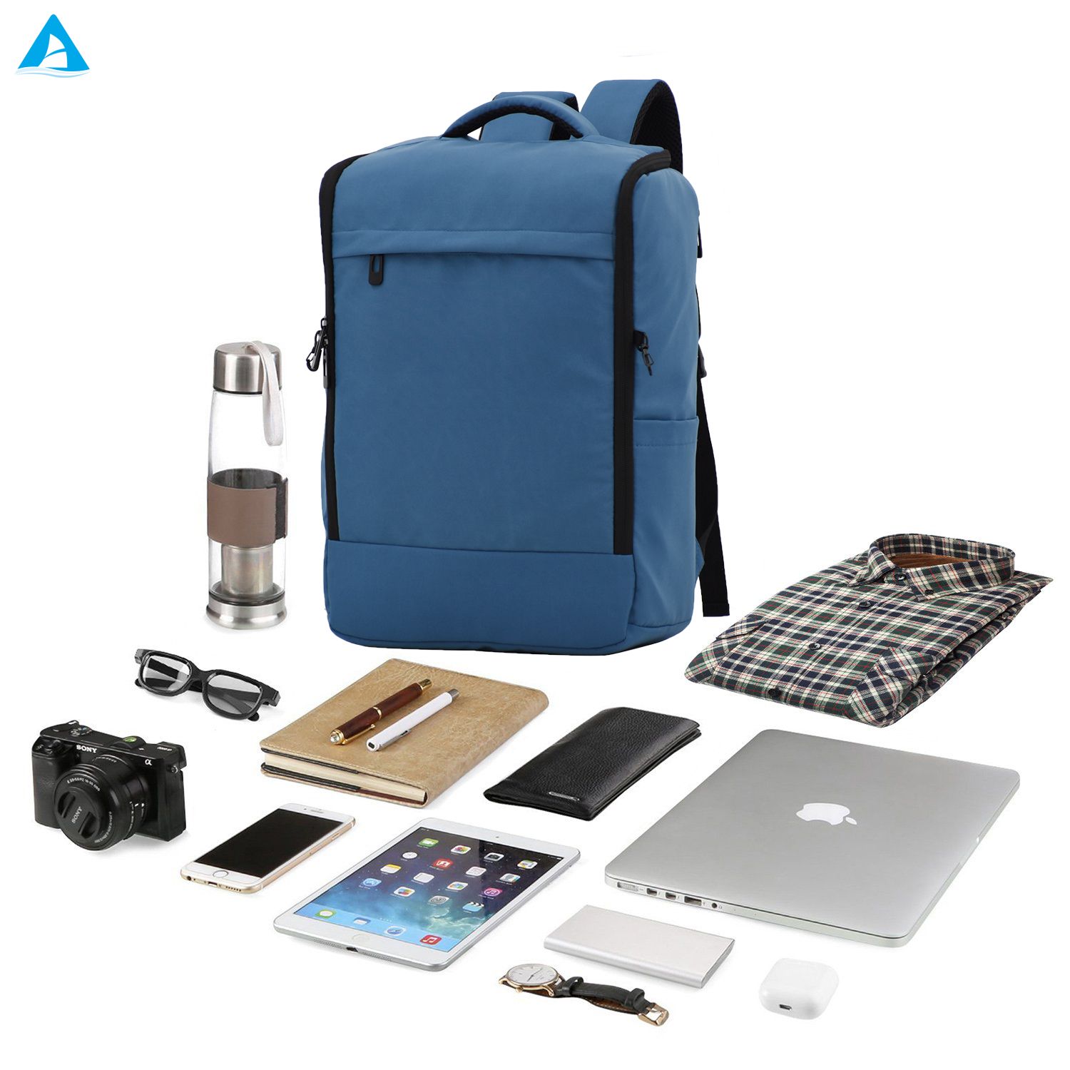 Mochila de negocios de moda mochila grande Carrera en la mochila impermeable al aire libre Rucksack casual Daypack Fit de 14 pulgadas para computadora portátil mochila