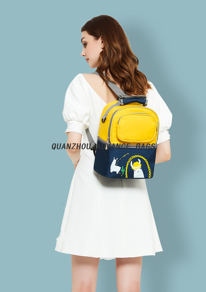 Organizador térmico para llevar el almuerzo, bolsa de asas, transporte aislado, bolsa de almuerzo de leche materna para mujeres, bolsa de almuerzo con mochila con correa para el hombro