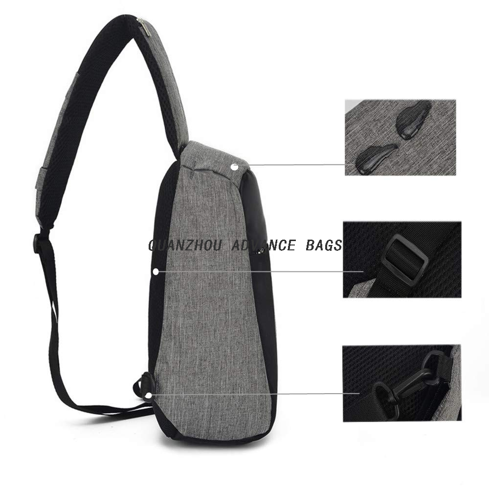 Comercio al por mayor antirrobo logotipo personalizado bandolera Senderismo Viajes Deportes Sling Bag Crossbody Messenger Sling Bag