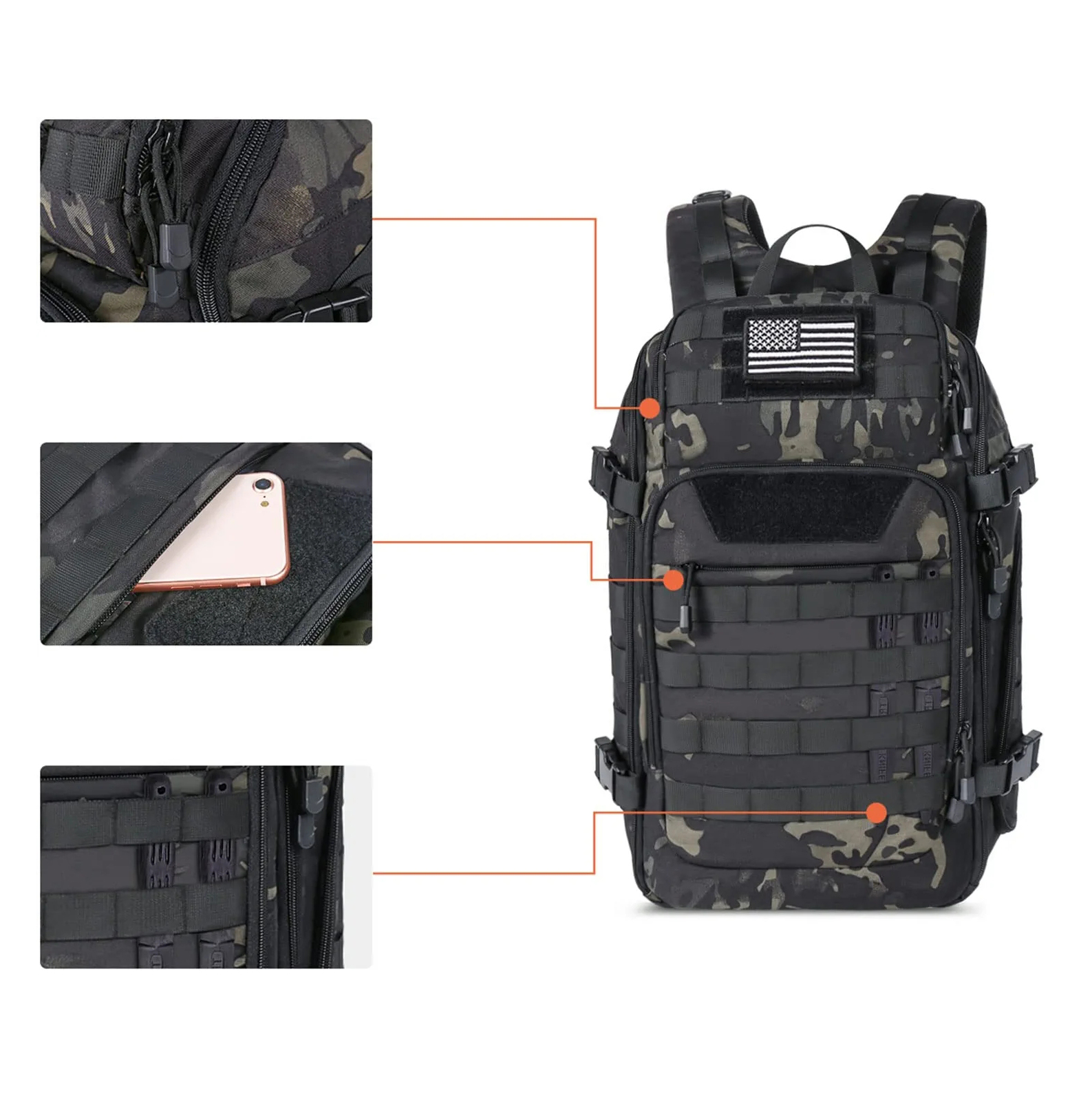 2023 mochila militar de viaje al aire libre mochila mochila de viajes