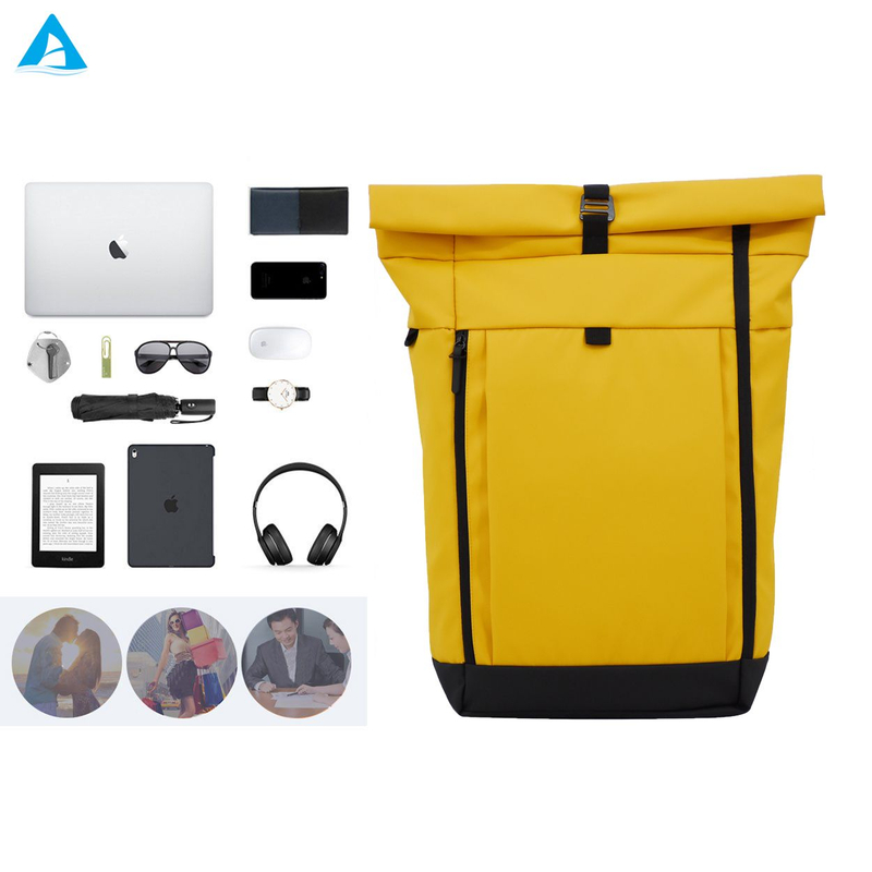 Mochila para la computadora portátil PU poliéster mochila convertible mochila para hombres y mujeres mochila de viaje con compartimento portátil con bolsa de lona para el gimnasio, trabajo, mochila deportiva