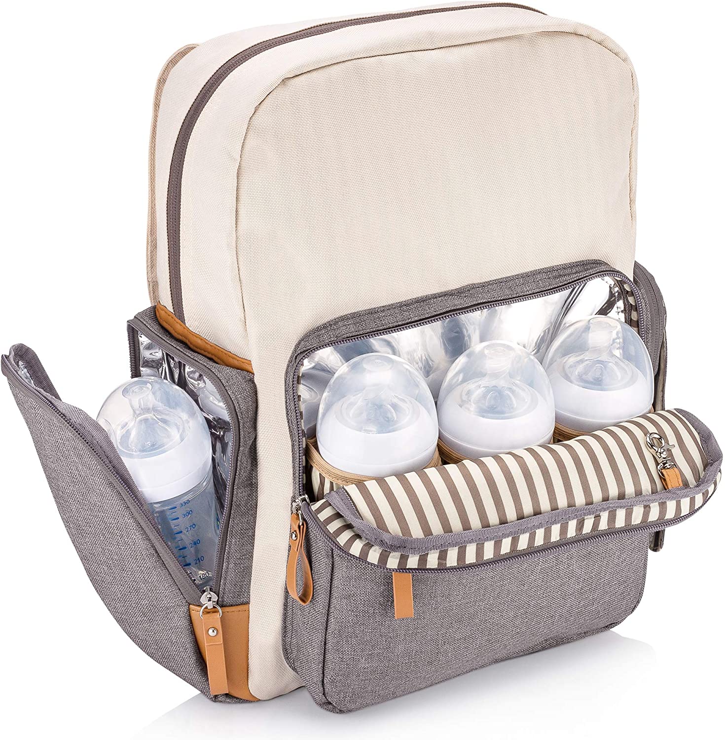 Mochila promocional de gran capacidad impermeable para pañales para mamá, mochila de viaje para bebé, mochila para pañales