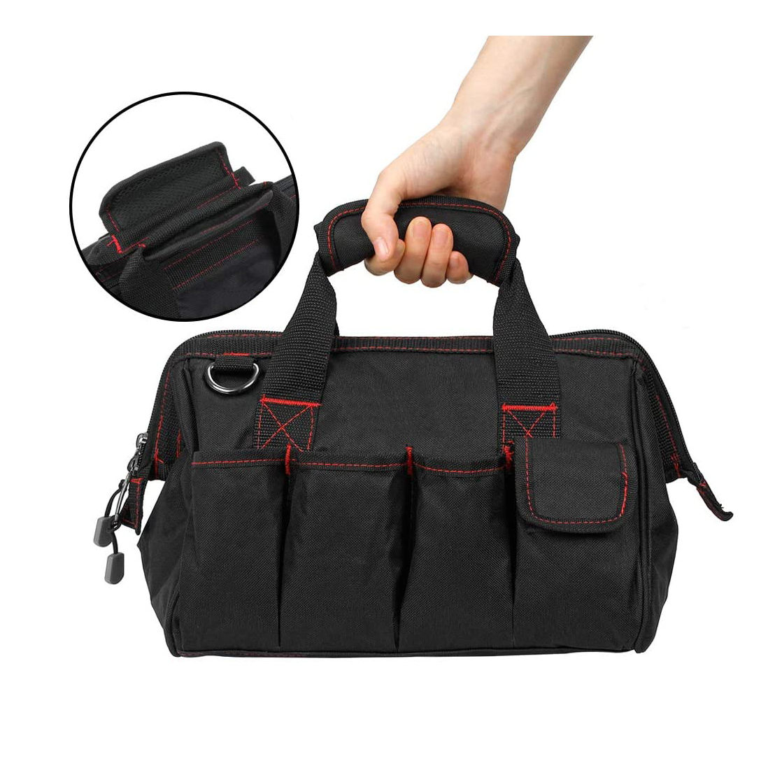 Bolsa de almacenamiento para herramientas de electricista, ligera, multifuncional, personalizada