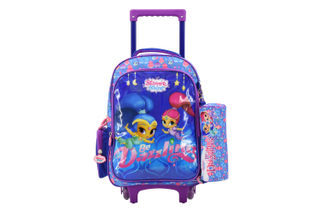 Bolso de escuela con ruedas personalizado vendedor caliente de la carretilla de la rueda de la mochila de la escuela de la muchacha de la buena calidad