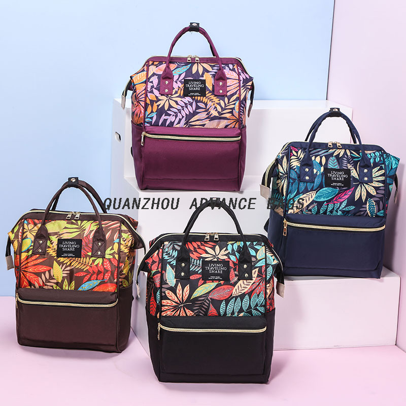 Mochila portátil multifuncional para mamá Mochila impermeable para bebé Bolsas para pañales Mochila portátil Paquete multifuncional Mochila Mochila de viaje Bolsa