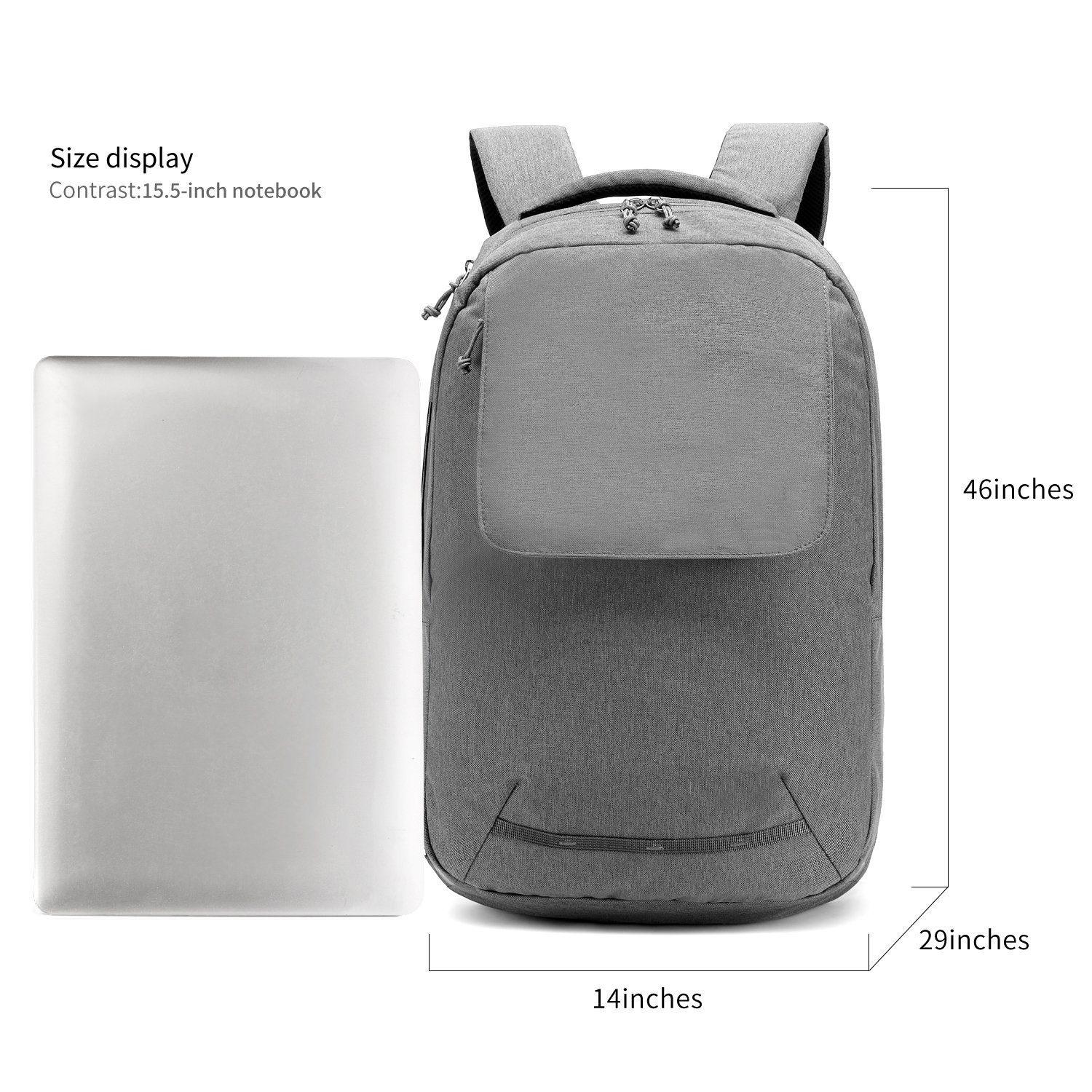 Mochila para viajes y ocio al aire libre de negocios de gran capacidad Mochila para computadora portátil Mochila impermeable para la universidad