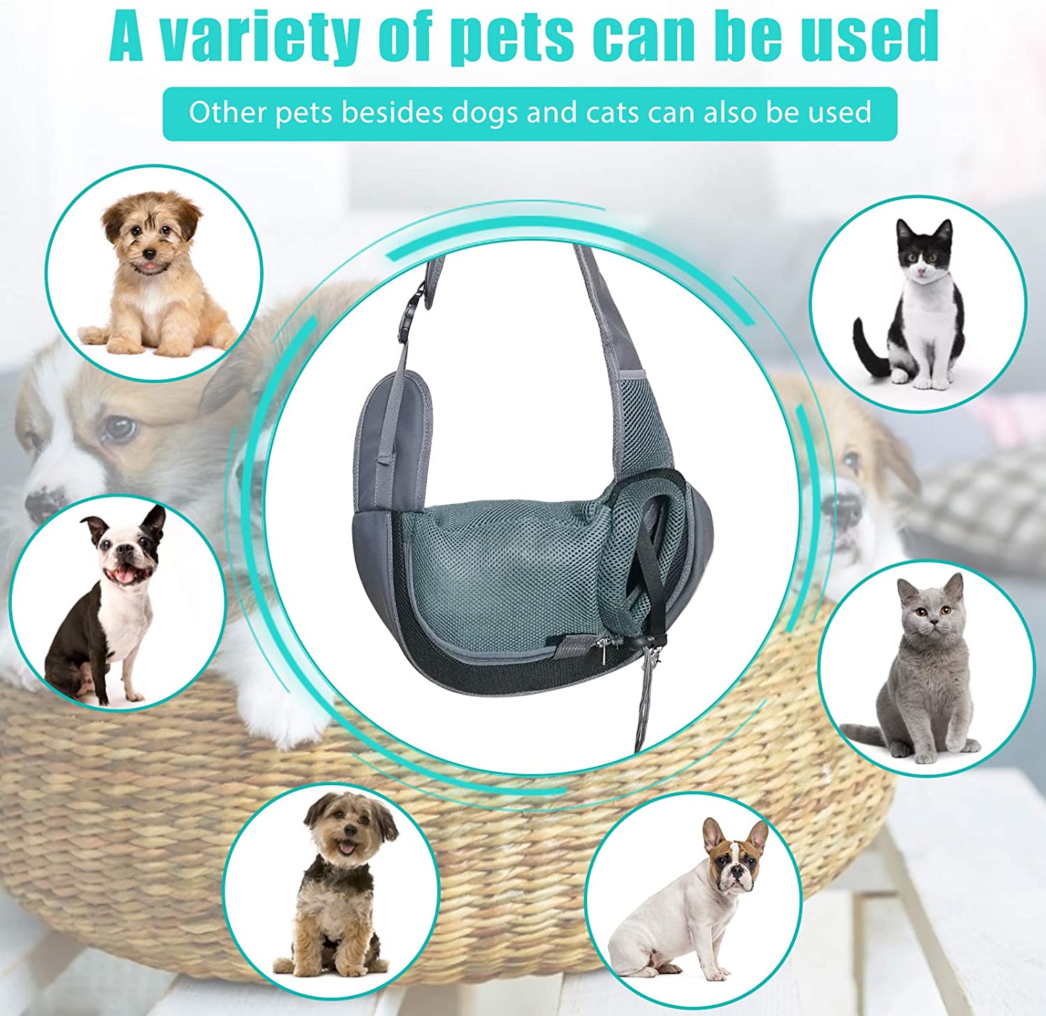 Transporte de mascotas Transportín de transporte de perros Bolsa aprobada por la aerolínea Transportador de mascotas plegable Transportador de mascotas de alta calidad