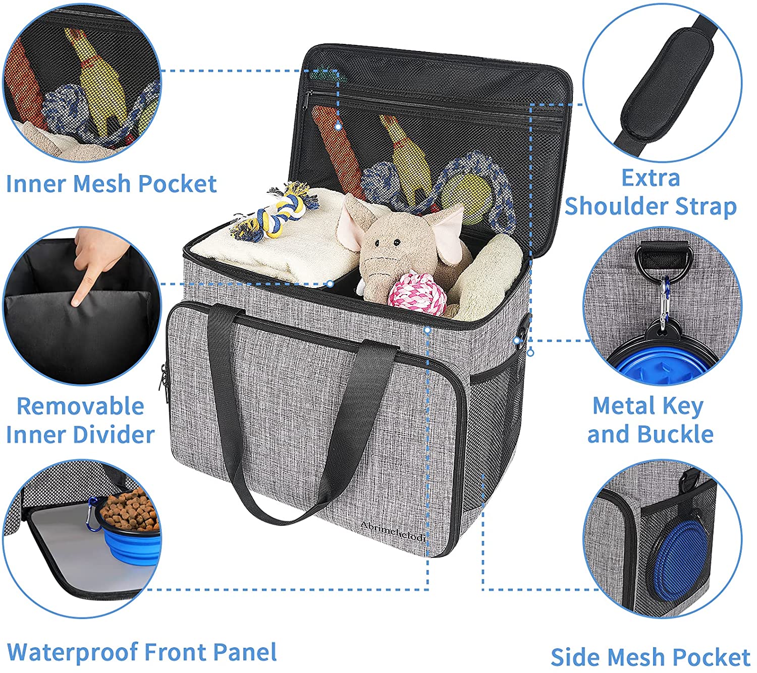 Nueva bolsa organizadora para mascotas con bolsa de viaje al aire libre para mascotas de primera calidad para perros y gatos