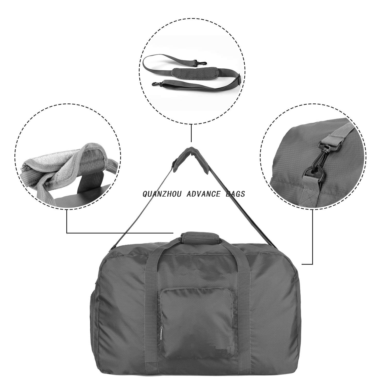 Bolsas de lona de viaje al aire libre de gran capacidad personalizadas plegables Bolsa de viaje de senderismo Bolsa deportiva de lujo para gimnasio de negocios