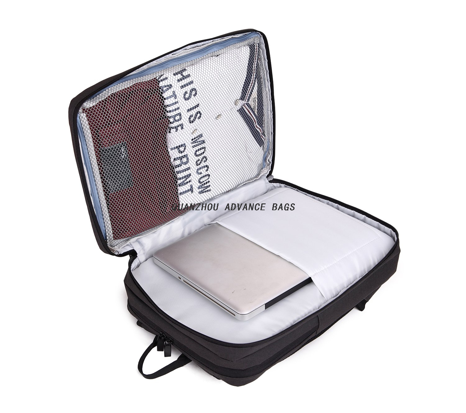 Venta caliente Viajes negocios Mochila USB Charginig Mochila para computadora portátil Deporte al aire libre y ocio Mochila negra