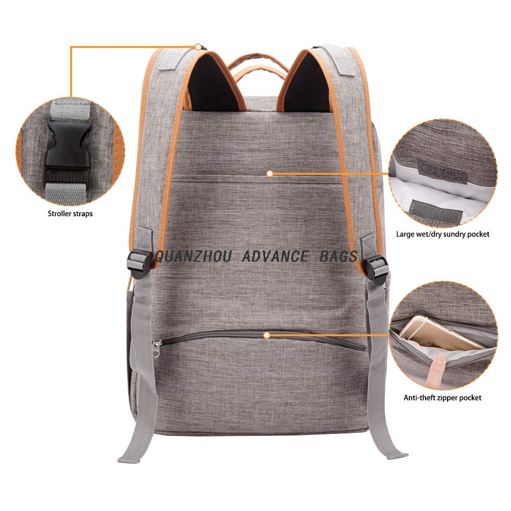 Bolsas de bebé multiusos plegables de fábrica, mochilas para pañales de viaje para bebés, mochilas para pañales para bebés